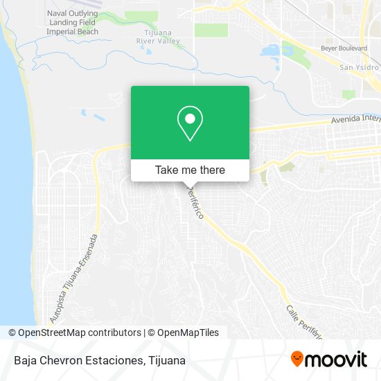 Baja Chevron Estaciones map