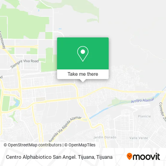 Centro Alphabiotico San Angel. Tijuana map