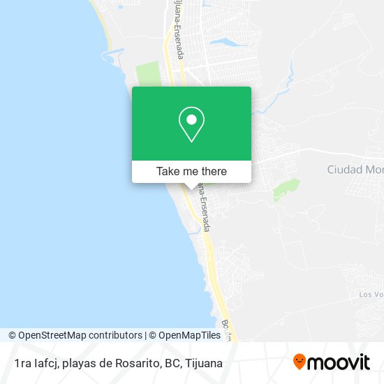 Mapa de 1ra Iafcj, playas de Rosarito, BC