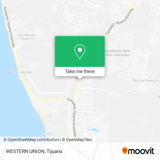 WESTERN UNION map