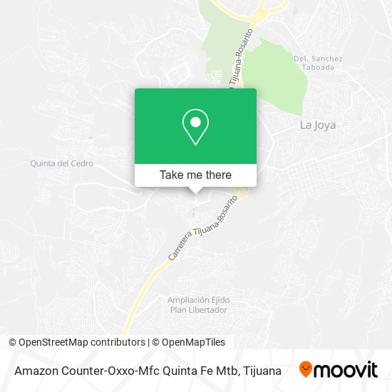 Mapa de Amazon Counter-Oxxo-Mfc Quinta Fe Mtb