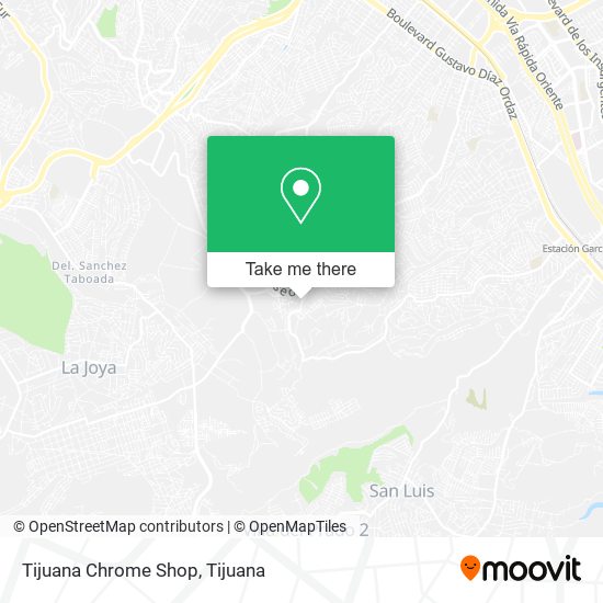 Mapa de Tijuana Chrome Shop