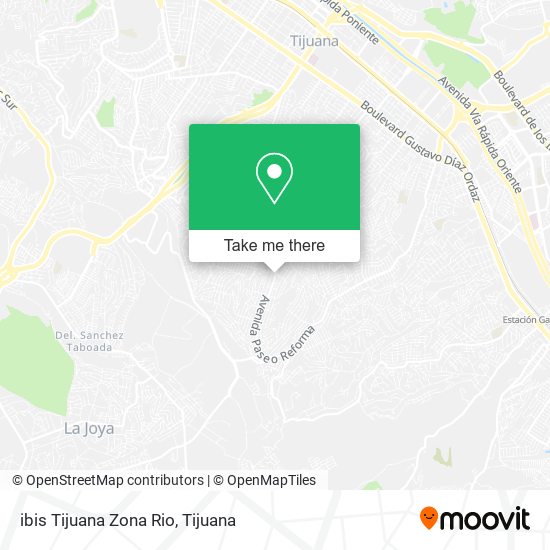 ibis Tijuana Zona Rio map