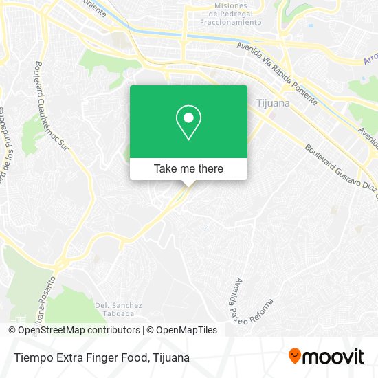 Tiempo Extra Finger Food map