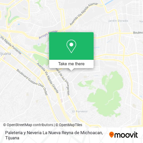 Paletería y Neveria La Nueva Reyna de Michoacan map