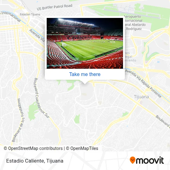 Estadio Caliente map