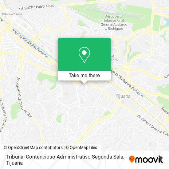 Tribunal Contencioso Administrativo Segunda Sala map