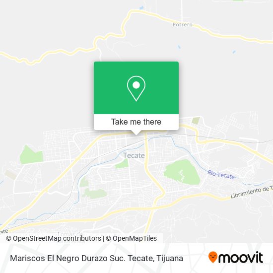 Mariscos El Negro Durazo Suc. Tecate map