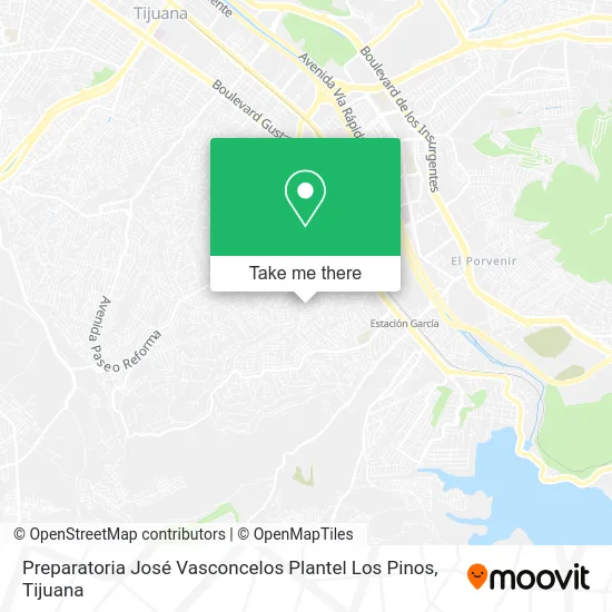 Mapa de Preparatoria José Vasconcelos Plantel Los Pinos