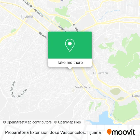 Mapa de Preparatoria Extension José Vasconcelos