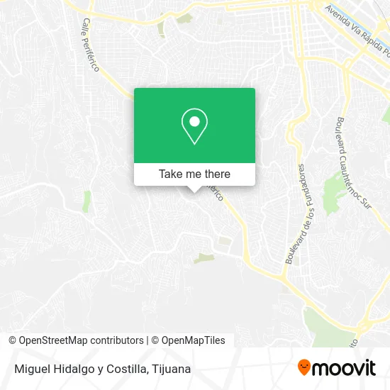 Mapa de Miguel Hidalgo y Costilla
