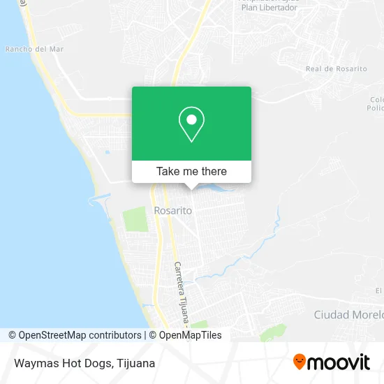 Waymas Hot Dogs map