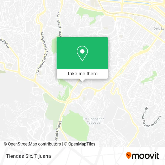 Tiendas Six map