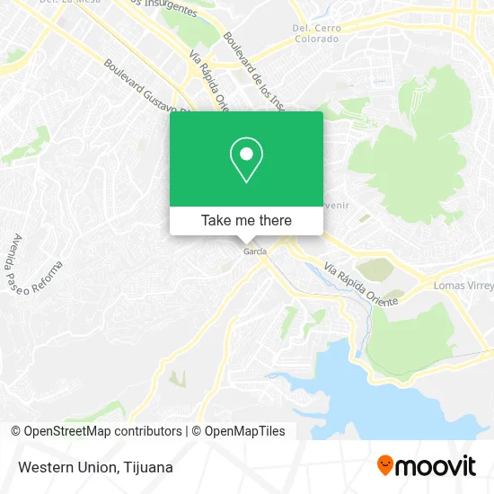 Western Union map