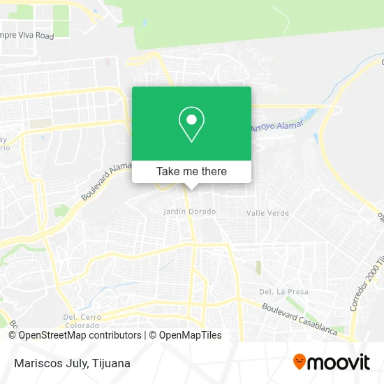 Mariscos July map