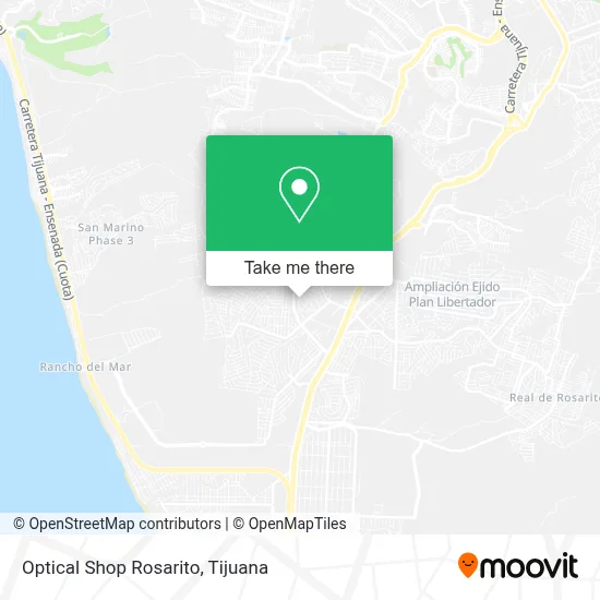 Optical Shop Rosarito map