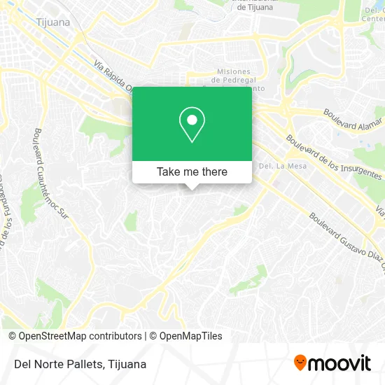 Del Norte Pallets map