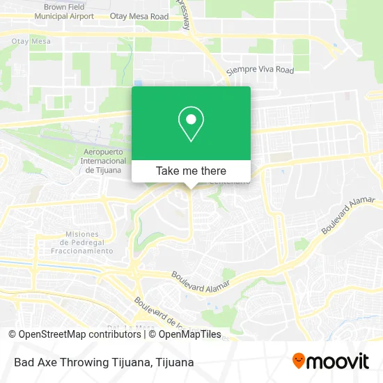 Bad Axe Throwing Tijuana map