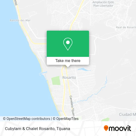 Cubylam & Chalet Rosarito map