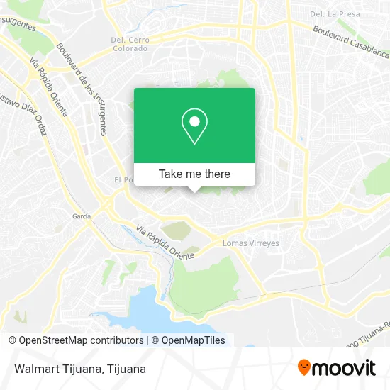 Walmart Tijuana map