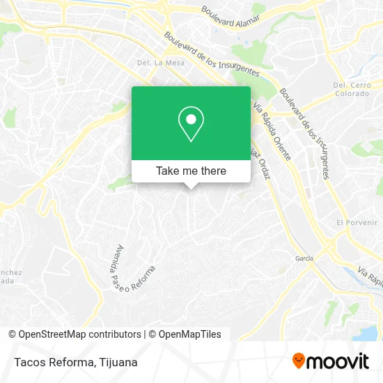 Tacos Reforma map