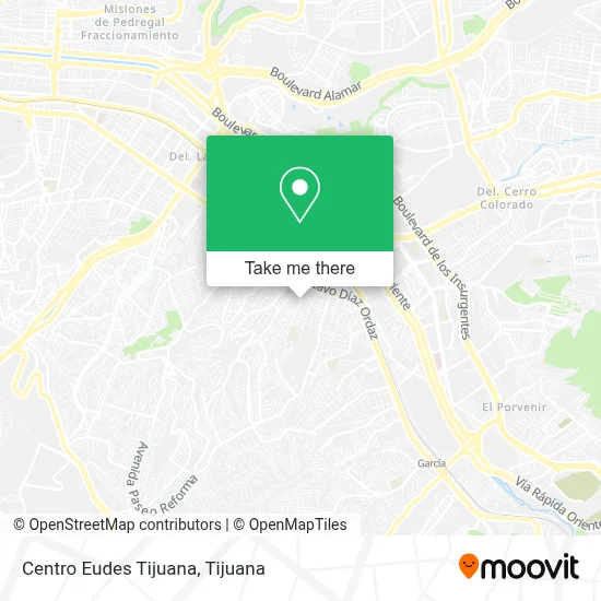 Centro Eudes Tijuana map