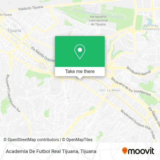 Academia De Futbol Real Tijuana map