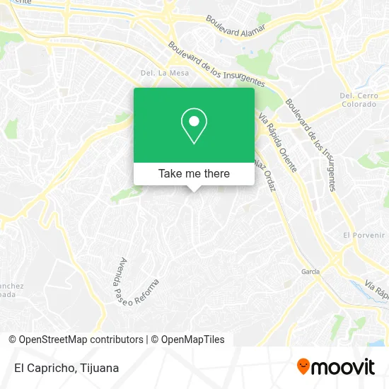 El Capricho map