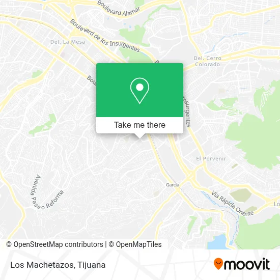 Los Machetazos map