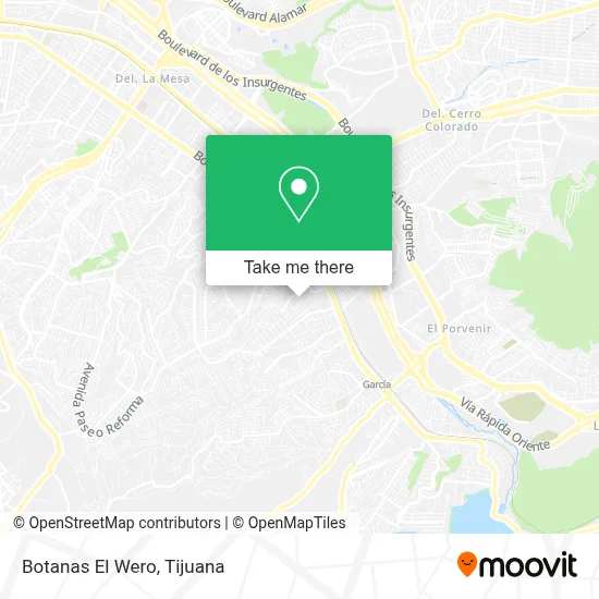 Botanas El Wero map