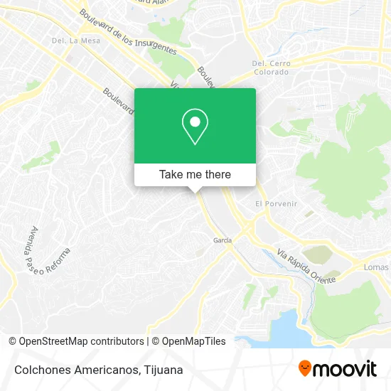 Colchones Americanos map
