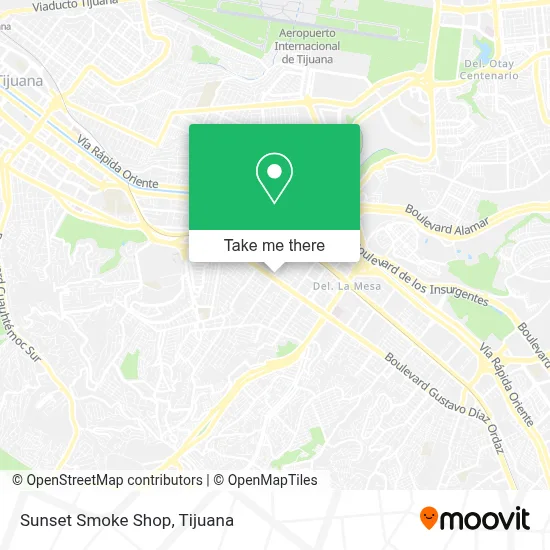 Sunset Smoke Shop map