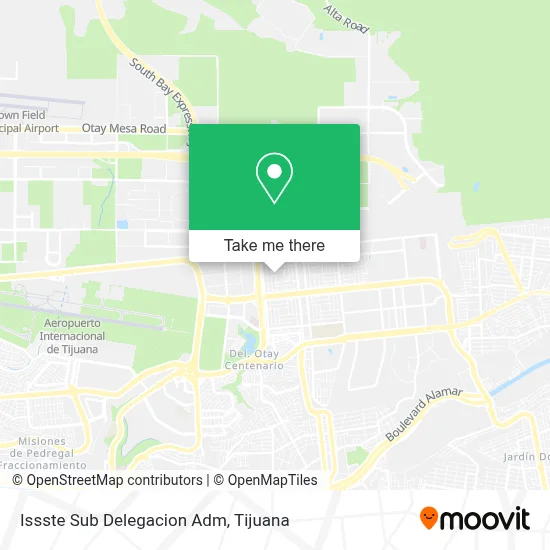 Issste Sub Delegacion Adm map
