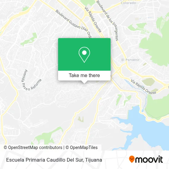 Escuela Primaria Caudillo Del Sur map