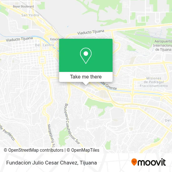 Fundacion Julio Cesar Chavez map