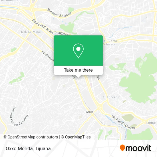 Oxxo Merida map