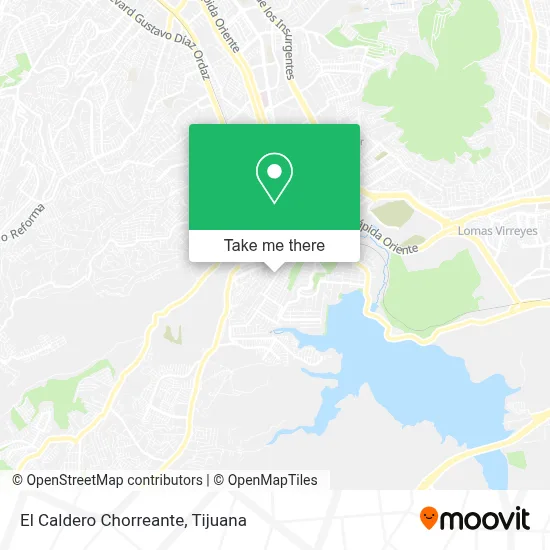 El Caldero Chorreante map