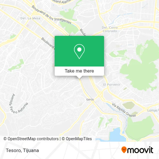 Tesoro map