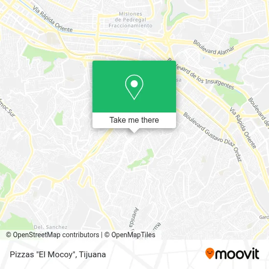 Pizzas "El Mocoy" map