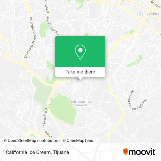 California Ice Cream map