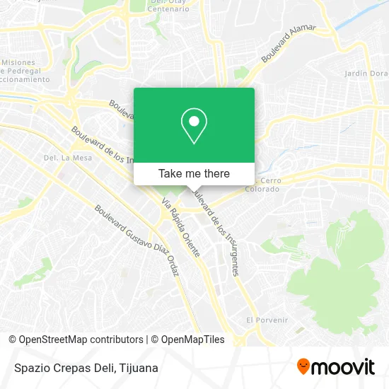 Spazio Crepas Deli map