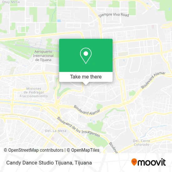 Candy Dance Studio Tijuana map