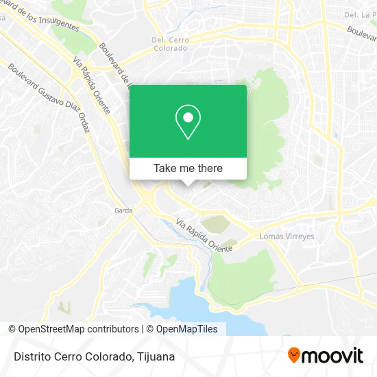 Distrito Cerro Colorado map