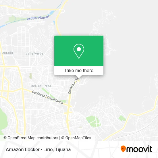 Amazon Locker - Lirio map