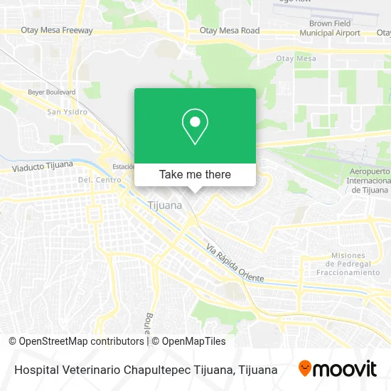 Hospital Veterinario Chapultepec Tijuana map