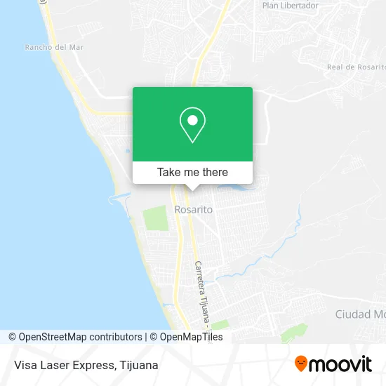 Visa Laser Express map