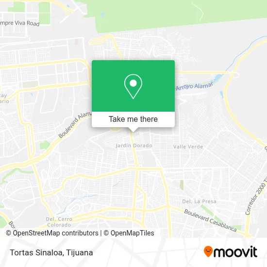 Tortas Sinaloa map