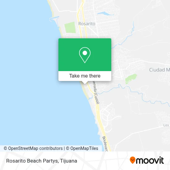 Rosarito Beach Partys map