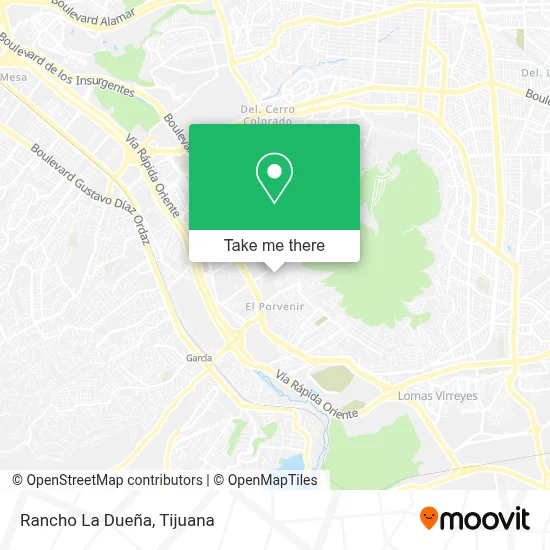 Rancho La Dueña map