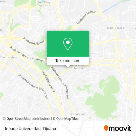 Inpade Universidad map